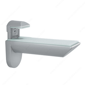 Kaiman Glass and Wood Wall Shelf Support, Large loading capacity - Innovative Design!, Color/Finish Satin Nickel Kaiman Glass and Wood Wall Shelf Support, Large loading capacity - Innovative Design!, Color/Finish Satin Nickel