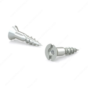 Wood Screw, Slotted Flat Head (#10), Coarse Thread, Regular Wood Point, Decorative screw, Length 25 mm