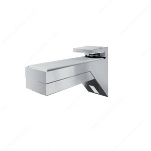 Kalabrone Glass and Wood Wall Shelf Support, Color/Finish Chrome Kalabrone Glass and Wood Wall Shelf Support, Color/Finish Chrome