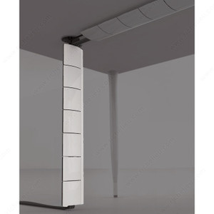 Vertical Cable Guide (under the desk), Finish White Vertical Cable Guide (under the desk), Finish White