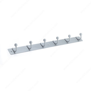 Utility Hook Rack - 169, Board Finish Brushed Aluminium, Finish Brushed Aluminum, Our Divisions Nystrom Utility Hook Rack - 169, Board Finish Brushed Aluminium, Finish Brushed Aluminum, Our Divisions Nystrom