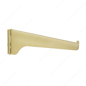 General Duty Bracket #180, Length 8 in, Color / Finish Matte Brass PRO-PACK 5