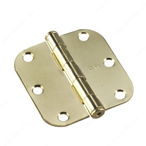 3-1/2 Full Mortise Butt Hinge - 5/8 Radius, Color/Finish Brass PRO-PACK 2 3-1/2 Full Mortise Butt Hinge - 5/8 Radius, Color/Finish Brass PRO-PACK 2