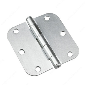 3-1/2 Full Mortise Butt Hinge - 5/8 Radius, Color/Finish Brushed Chrome PRO-PACK 2 3-1/2 Full Mortise Butt Hinge - 5/8 Radius, Color/Finish Brushed Chrome PRO-PACK 2