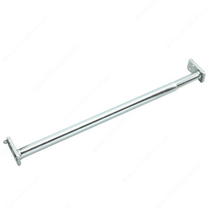 Adjustable Hanging Rod with Fixed Ends - Zinc, Minimum Length 18 in, Maximum Length 30 in PRO-PACK 2