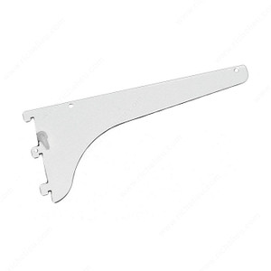 Heavy-Duty Bracket with Lock Lever #187, Length 12 in, Color / Finish White