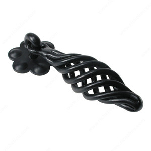 Traditional Forged Iron Pull - 2050, Finish Matte Black Traditional Forged Iron Pull - 2050, Finish Matte Black