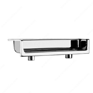 Contemporary Recessed Metal Pull - 2101, Center to Center 96 mm, Finish Chrome, Length - Overall Dimensions 177 mm