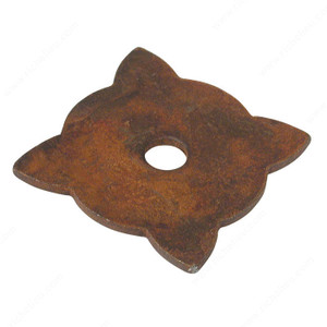 Traditional Forged Iron Rosette for Knob - 213, Finish Rust, Length - Overall Dimensions 30 mm, Width - Overall Dimensions 30 mm PRO-PACK 3