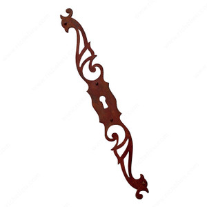 Keyhole Plate - 215, Finish Rust, Length - Overall Dimensions 300 mm, Width - Overall Dimensions 36 mm, Location Right