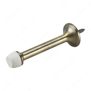 3 Rigid Door Stop, Protects walls from swing of door., Finish Antique Brass PRO-PACK 2 3 Rigid Door Stop, Protects walls from swing of door., Finish Antique Brass PRO-PACK 2