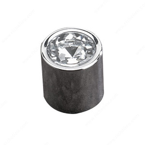 Contemporary Metal & Crystal Knob - 217, Contemporary Metal & Crystal Knob - 217,