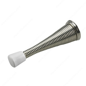 Flexi Door Stop, Protects walls from swing of door., Finish Nickel, Projection - Overall Dimensions 3 in Flexi Door Stop, Protects walls from swing of door., Finish Nickel, Projection - Overall Dimensions 3 in