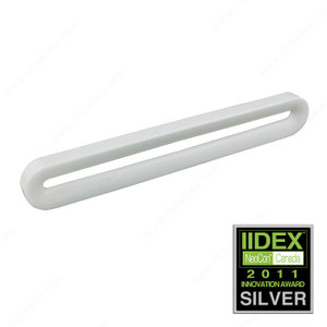 Contemporary Porcelain Pull - 2183, Porcelain, Center to Center 160 mm, Finish White, Length - Overall Dimensions 283 mm