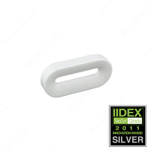 Contemporary Porcelain Pull - 2183, Porcelain, Center to Center 32 mm, Finish White, Length - Overall Dimensions 91 mm