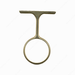 1-5/16 Central Round Support - Screw Mount, Finish Matte Brass, Material Aluminum 1-5/16 Central Round Support - Screw Mount, Finish Matte Brass, Material Aluminum