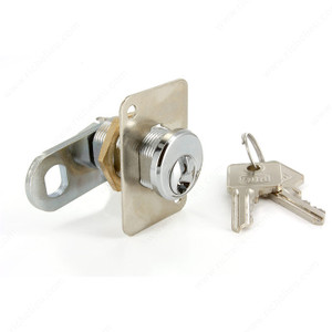 Cam Lock with Mounting Plate, Key Type Keyed Alike #2 Cam Lock with Mounting Plate, Key Type Keyed Alike #2