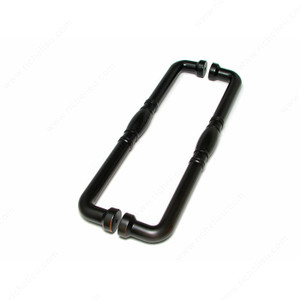 Traditional Metal Appliance Pull - 8229, Finish Brushed Oil-Rubbed Bronze, Screw/Nail M6 (Back-to-Back Kit and Screw Included)