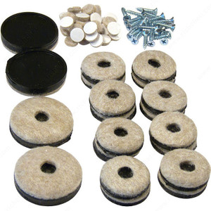 SUPER FELTAC Thermoplastic Rubber Felt Glides - Multipack,