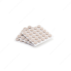 FELTAC Heavy-Duty Self-Adhesive Round Felt Pads, The original and best in floor protection., Diameter 9.5 mm, Finish Beige PRO-PACK 5 FELTAC Heavy-Duty Self-Adhesive Round Felt Pads, The original and best in floor protection., Diameter 9.5 mm, Finish Beige PRO-PACK 5