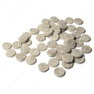 FELTAC Heavy-Duty Self-Adhesive Round Felt Pads, The original and best in floor protection., Diameter 9.5 mm, Finish Beige FELTAC Heavy-Duty Self-Adhesive Round Felt Pads, The original and best in floor protection., Diameter 9.5 mm, Finish Beige