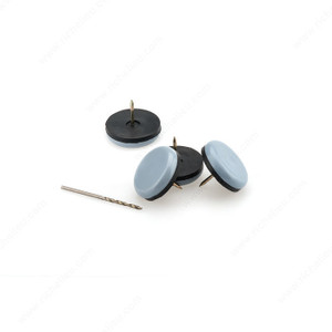 SUPER SLIDEX Gray Round Ultra-Sliding Glides, Diameter 32 mm, Mounting Type Nail-on / Glide, Color / Finish Black / Gray, Pin Length 18.5 mm SUPER SLIDEX Gray Round Ultra-Sliding Glides, Diameter 32 mm, Mounting Type Nail-on / Glide, Color / Finish Black / Gray, Pin Length 18.5 mm
