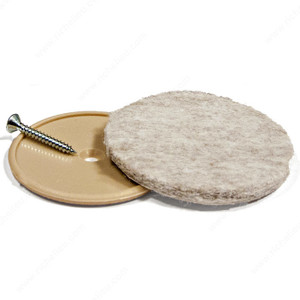 FELTAC Heavy-Duty Nail-On Round Felt Pads, The original, the best in floor protection., Diameter 38 mm PRO-PACK 3