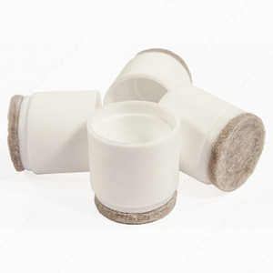 FUSION FELTAC Fused Felt on Plastic Tips, Patented technology, Diameter 19 mm, Color / Finish Beige / White PRO-PACK 5 FUSION FELTAC Fused Felt on Plastic Tips, Patented technology, Diameter 19 mm, Color / Finish Beige / White PRO-PACK 5