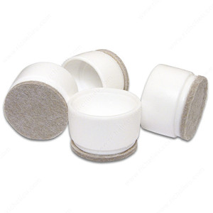FUSION FELTAC Fused Felt on Plastic Tips, Patented technology, Diameter 32 mm, Color / Finish Beige / White PRO-PACK 5 FUSION FELTAC Fused Felt on Plastic Tips, Patented technology, Diameter 32 mm, Color / Finish Beige / White PRO-PACK 5