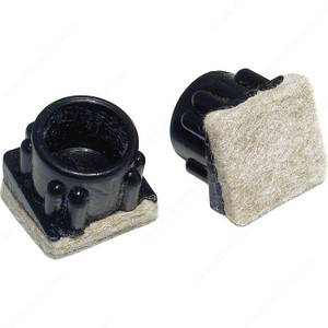 FUSION FELTAC Fused Felt on Insert Glides, Patented technology, Interior Dimensions Min. 20 mm, Shape Square / Angle PRO-PACK 5 FUSION FELTAC Fused Felt on Insert Glides, Patented technology, Interior Dimensions Min. 20 mm, Shape Square / Angle PRO-PACK 5
