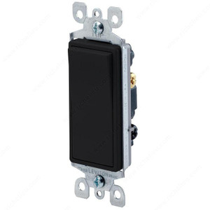 Decora 3-Way Rocker Switch, Finish Black Decora 3-Way Rocker Switch, Finish Black