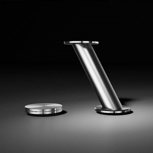 Round adapters to affix a glass plate, Finish/Colour Stainless Steel, Material Stainless Steel Round adapters to affix a glass plate, Finish/Colour Stainless Steel, Material Stainless Steel
