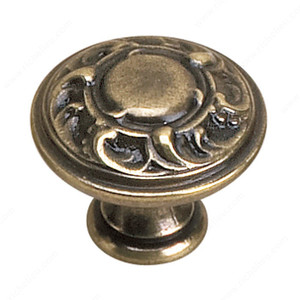 Traditional Brass Knob - 2440, Finish Burnished Brass, Diameter - Overall Dimensions 25 mm PRO-PACK 2