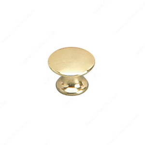 Traditional Solid Brass Knob - 2445, Finish Brass PRO-PACK 5