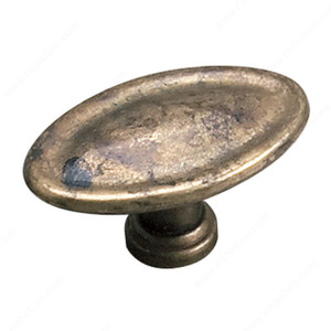Traditional Brass Knob - 2446, Finish Oxidized Brass