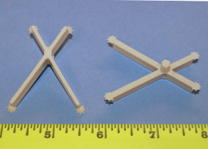 Shelf Hold Down 5mm peg Almond, Bag of 8