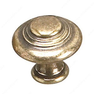 Traditional Brass Knob - 2448, Finish Burnished Brass, Diameter - Overall Dimensions 30 mm PRO-PACK 2