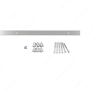 Flat Rail, Stainless Steel, Rail Length 2.5 m, Number of Doors 2 / 1 Flat Rail, Stainless Steel, Rail Length 2.5 m, Number of Doors 2 / 1