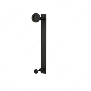 Barn Door Handle with Knob, Industrial Style Combined Knob and Pull, Finish Black, Material Steel Barn Door Handle with Knob, Industrial Style Combined Knob and Pull, Finish Black, Material Steel