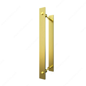 Barn Door Handle, Back-to-Back Rustic Style, Industrial style, Finish Satin Brass, Material Stainless Steel Barn Door Handle, Back-to-Back Rustic Style, Industrial style, Finish Satin Brass, Material Stainless Steel