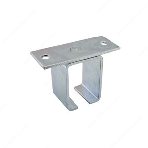 Single Zinc-Plated Steel Box Rail Bracket - Overhead Mount, To hang box track rails to overhead mounting, Single Zinc-Plated Steel Box Rail Bracket - Overhead Mount, To hang box track rails to overhead mounting,