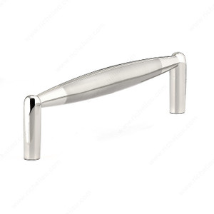 Contemporary Metal Pull - 2520, Center to Center 128 mm, Length - Overall Dimensions 128 mm, Screw/Nail 8/32 (Not Included)