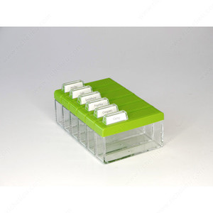 Set of Six Spice Tins, Finish Green Set of Six Spice Tins, Finish Green