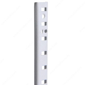 5/8 U-Shaped Metal Pilaster, Length 18 in, Color/Finish White PRO-PACK 10