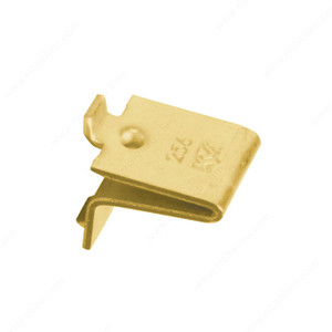 Pilaster Shelf Clip, Material Steel, Color / Finish Brass PRO-PACK 50 Pilaster Shelf Clip, Material Steel, Color / Finish Brass PRO-PACK 50