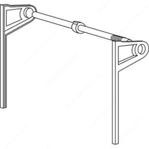 Track System with Spring, Finish White, Length 36 in