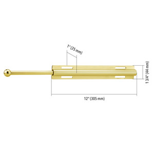 Decorative hanger rod, Finish Matte Brass Decorative hanger rod, Finish Matte Brass