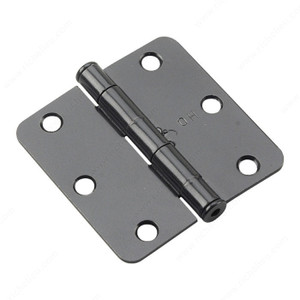 3 Full Mortise Butt Hinge - 1/4 Radius, Color/Finish Black PRO-PACK 2 3 Full Mortise Butt Hinge - 1/4 Radius, Color/Finish Black PRO-PACK 2