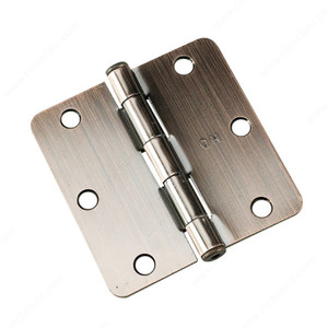 3-1/2 Full Mortise Butt Hinge - 1/4 Radius, Color/Finish Brushed Antique Copper PRO-PACK 2 3-1/2 Full Mortise Butt Hinge - 1/4 Radius, Color/Finish Brushed Antique Copper PRO-PACK 2