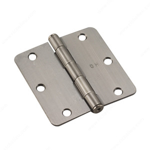 3-1/2 Full Mortise Butt Hinge - 1/4 Radius, Color/Finish Antique Nickel PRO-PACK 2 3-1/2 Full Mortise Butt Hinge - 1/4 Radius, Color/Finish Antique Nickel PRO-PACK 2